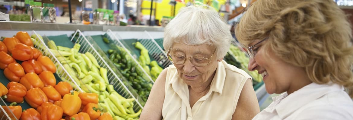 Caregiver helping with everyday household activities at home
